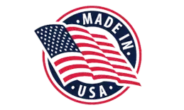 logo of made in usa with usa flag in middle for a prodentim